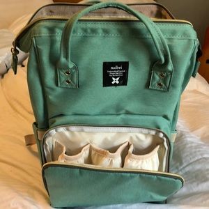 Naibei Mint Green Diaper Bag
